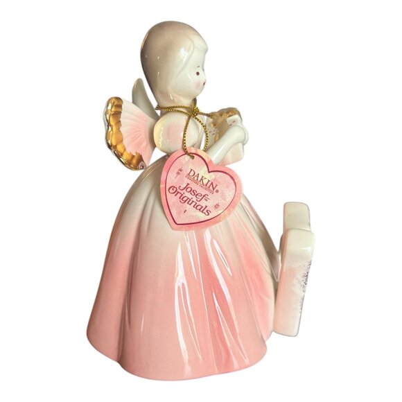 Dakin Josef 15 Birthday Angel Figurine Pink & White With Gold Accents Ceramic 6" - Picture 2 of 8